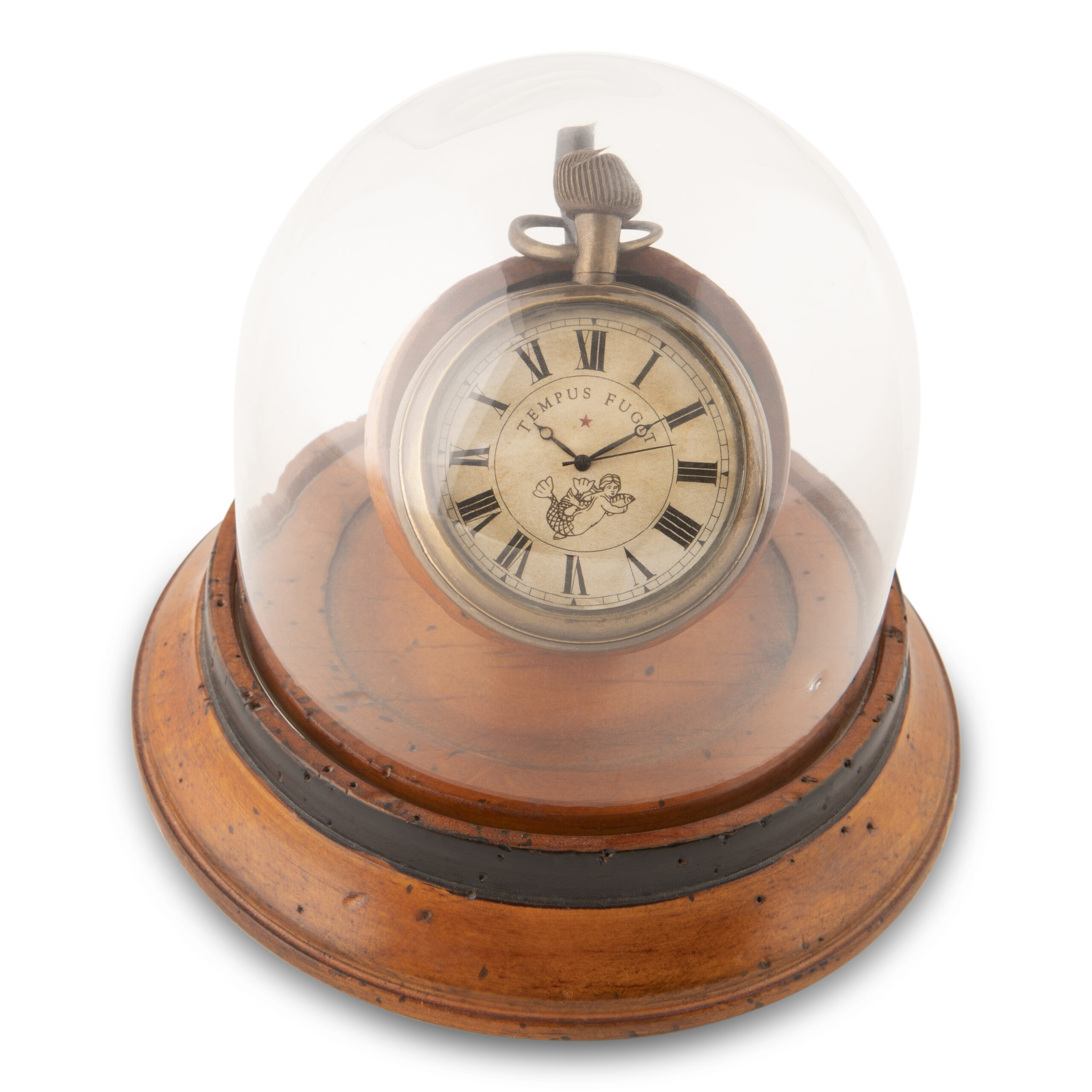 Viktorianische Taschenuhr unter Glasdom
