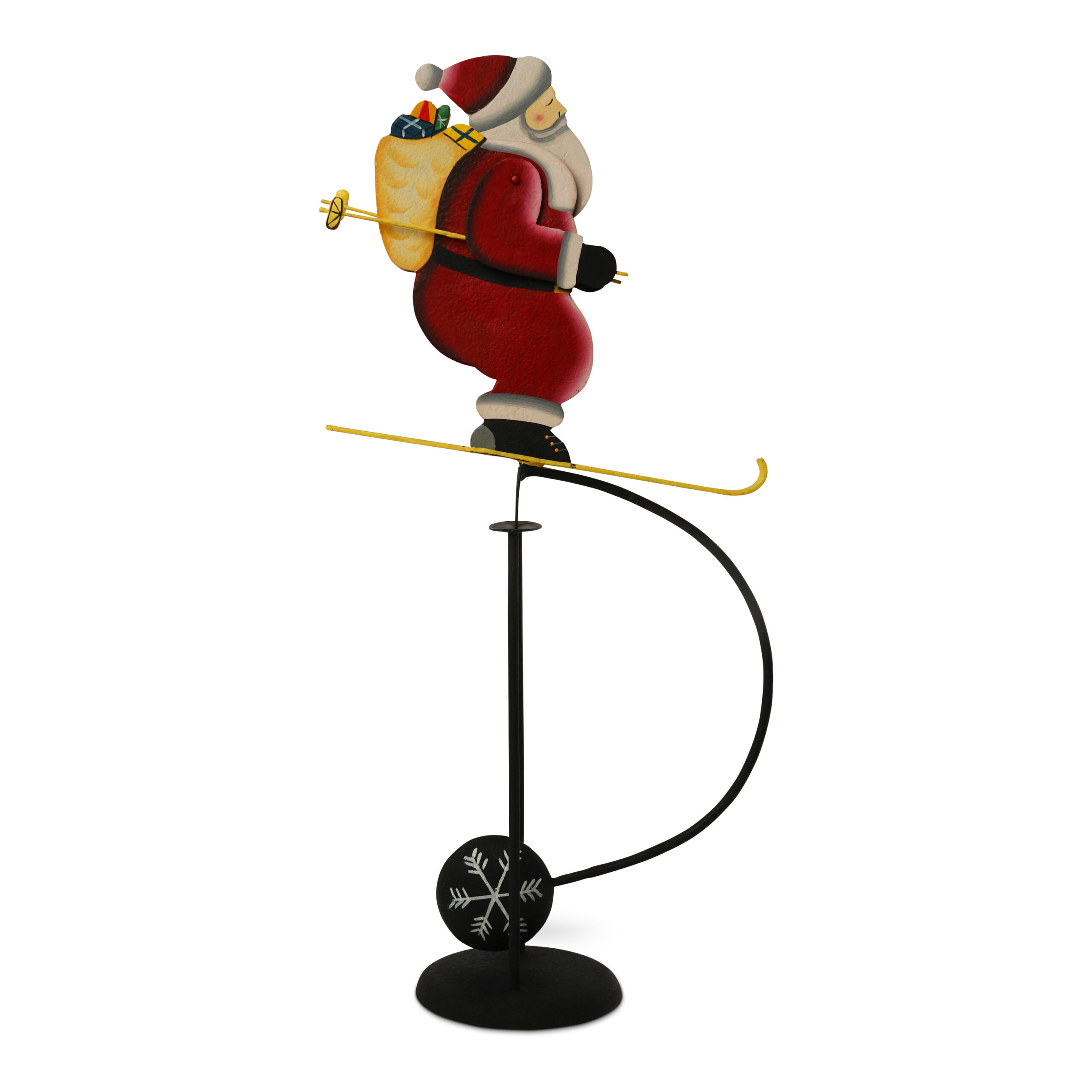 Ski fahrender Weihnachtsmann